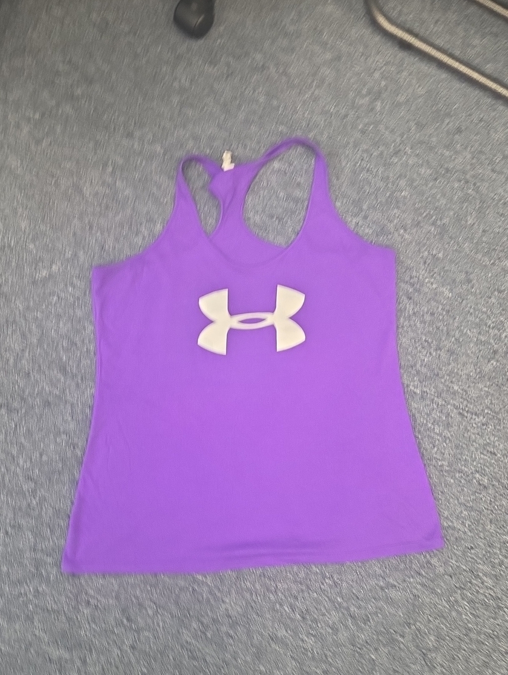 Under Armour Women's Purple Racerback Tank with White Logo